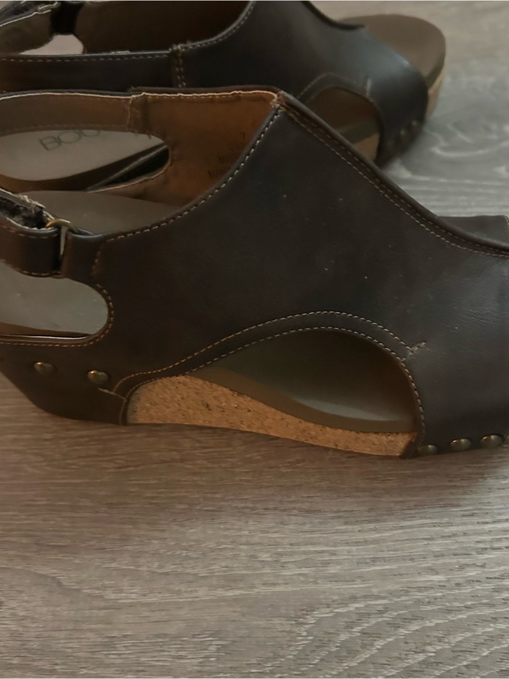 Corkys Carley Wedge Brown Sandal Size 7 - Picture 6 of 10